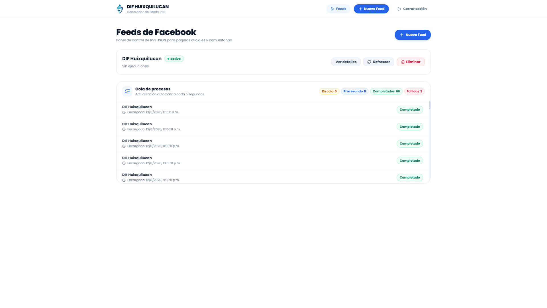 Motor de Scraping y Feeds RSS (Facebook)