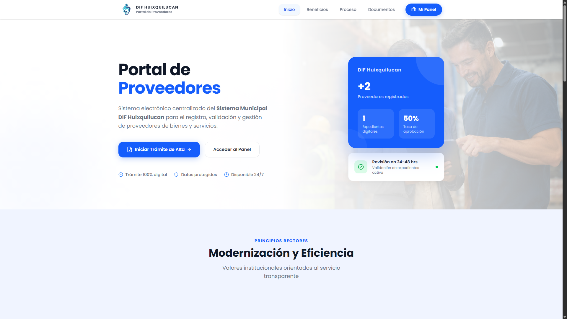 Plataforma de Registro de Proveedores